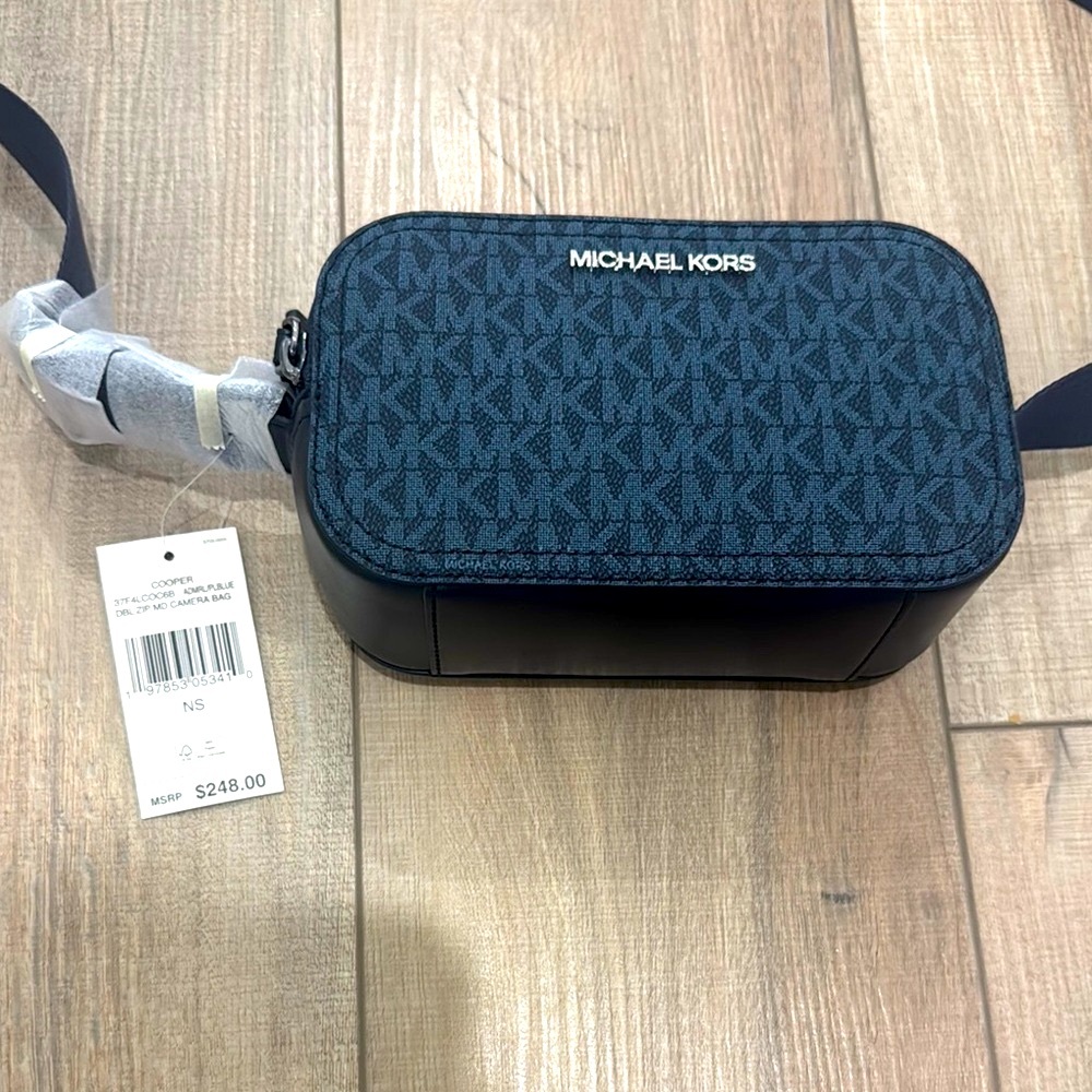 Michael Kors Blue and Black Crossbody Bag